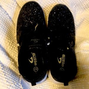 Black glitter sneakers